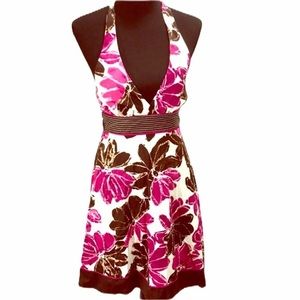 Speechless Floral Dress Pink, Brown, White, 3